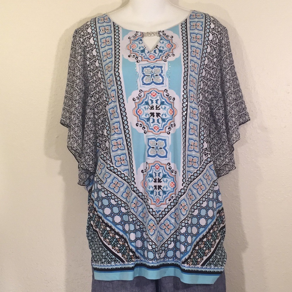 JM collection blouse, size xl
